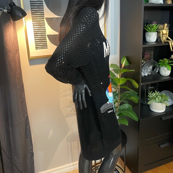 Moschino x H&M Donald & Daisy Duck Merino Wool Mesh Knit Dress - Picture 6 of 9